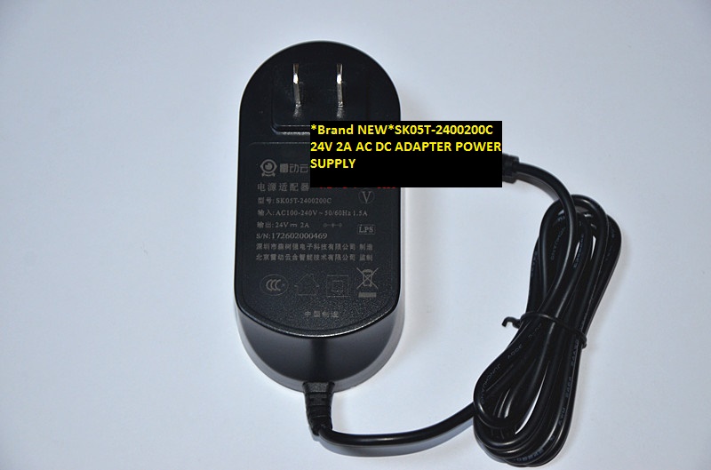 *Brand NEW*SK05T-2400200C POWER SUPPLY 5.5*2.1 24V 2A AC DC ADAPTER